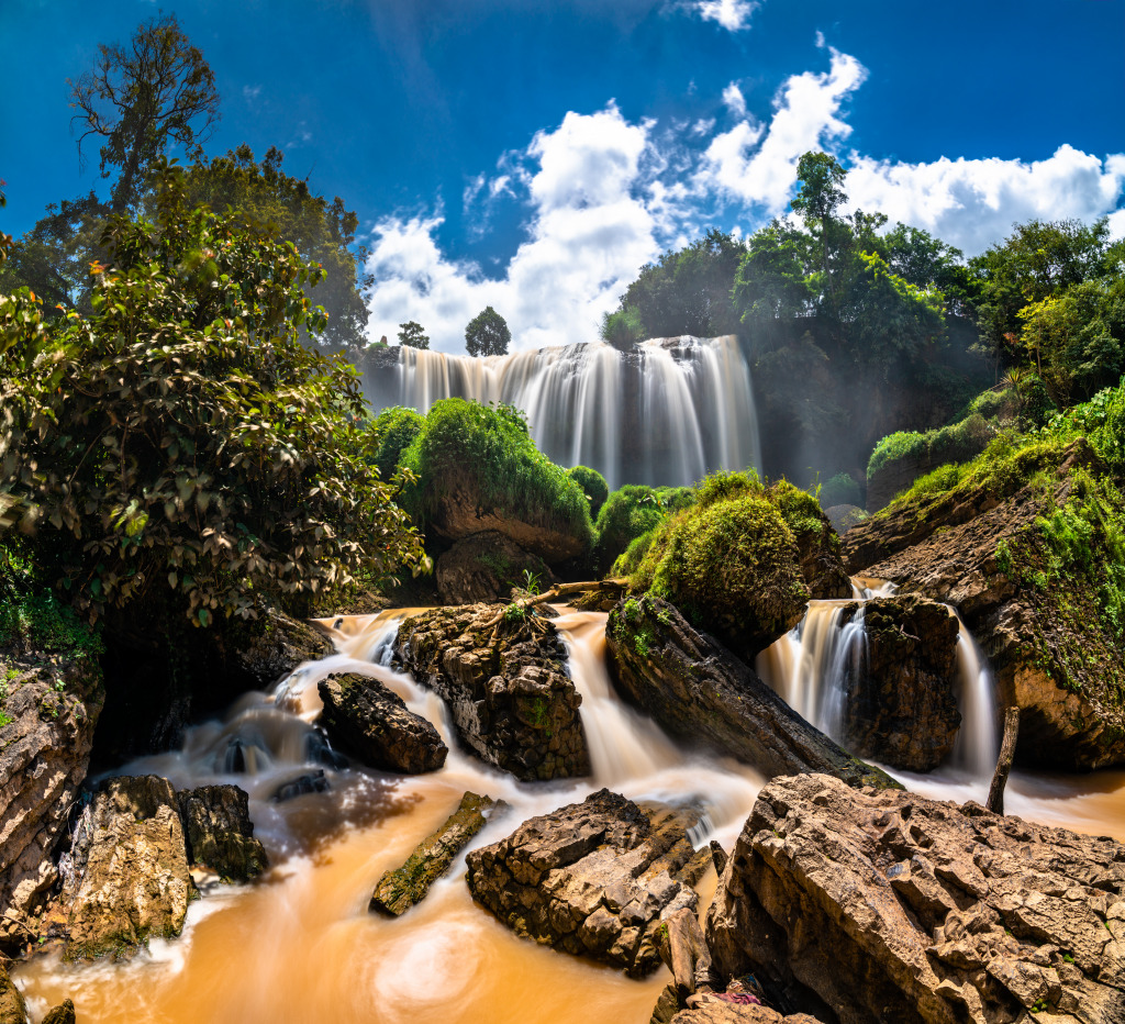 Elephant Waterfalls, Cam Ly River, Vietnam jigsaw puzzle in Waterfalls puzzles on TheJigsawPuzzles.com