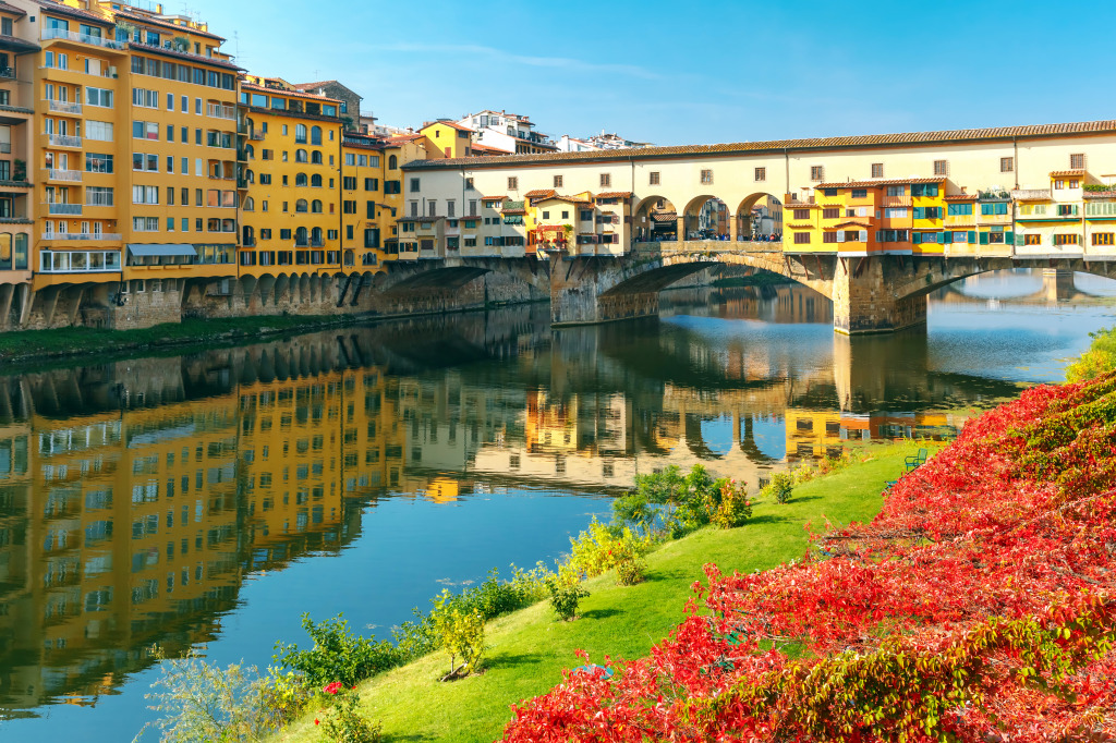 Ponte Vecchio Bridge, Florence, Italy jigsaw puzzle in Bridges puzzles on TheJigsawPuzzles.com