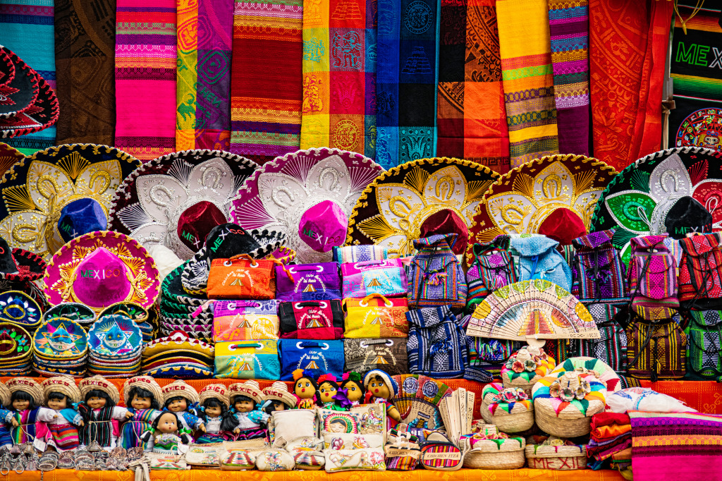 Local Market in Chichen Itza, Mexico jigsaw puzzle in Handmade puzzles on TheJigsawPuzzles.com