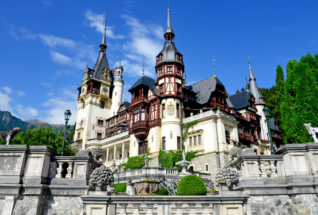 Peleș Castle In Sinaia, Romania jigsaw puzzle in Castles puzzles on TheJigsawPuzzles.com