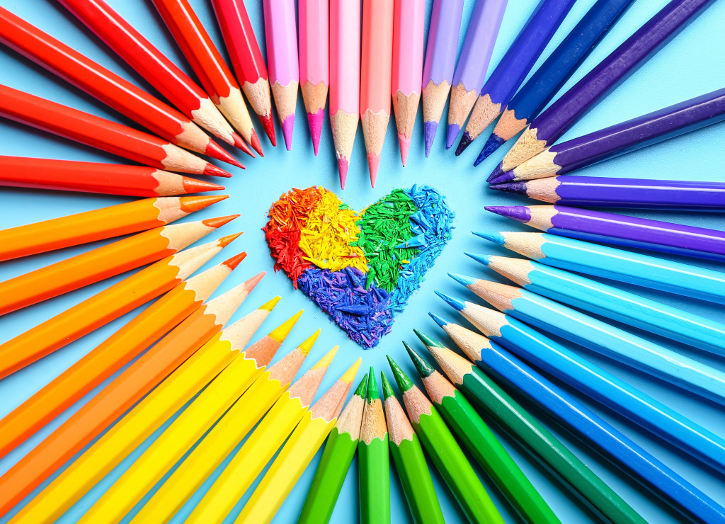 Pencil Heart jigsaw puzzle in Macro puzzles on TheJigsawPuzzles.com