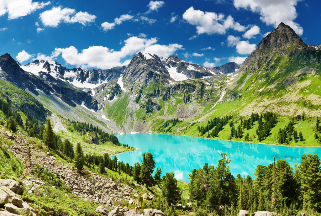 Mountain Lake jigsaw puzzle in Great Sightings puzzles on TheJigsawPuzzles.com