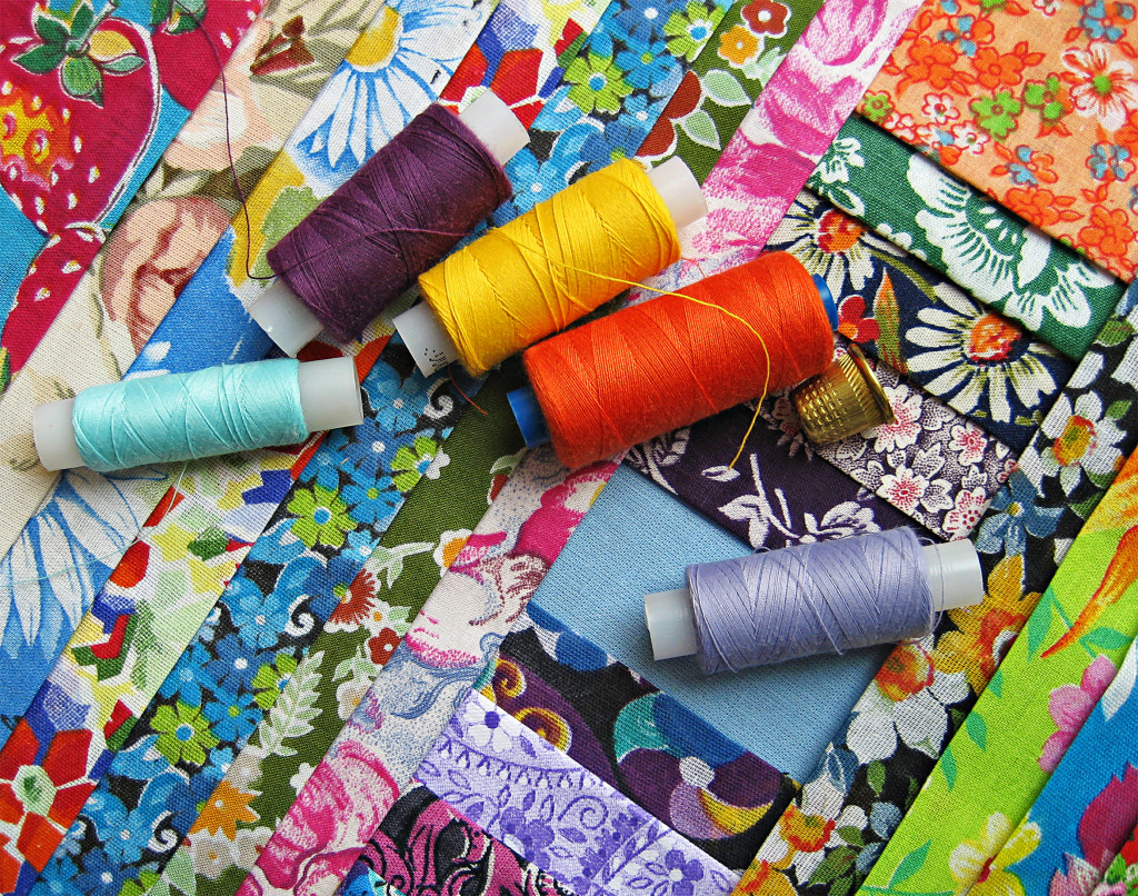 Patchwork Fabrics jigsaw puzzle in Handmade puzzles on TheJigsawPuzzles.com