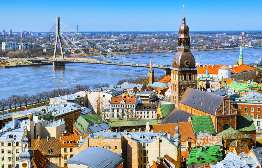 City of Riga, Latvia jigsaw puzzle in Bridges puzzles on TheJigsawPuzzles.com