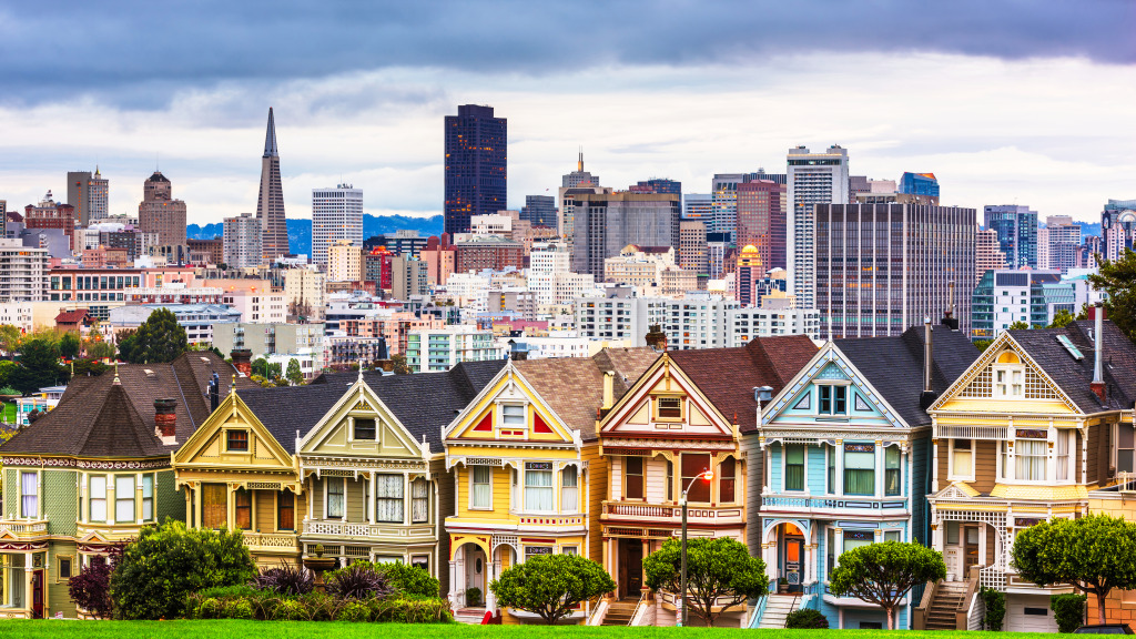 Alamo Square, San Francisco CA jigsaw puzzle in Street View puzzles on TheJigsawPuzzles.com