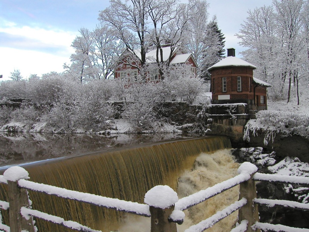 Vantaanjoki Waterfall, Helsinki jigsaw puzzle in Waterfalls puzzles on TheJigsawPuzzles.com