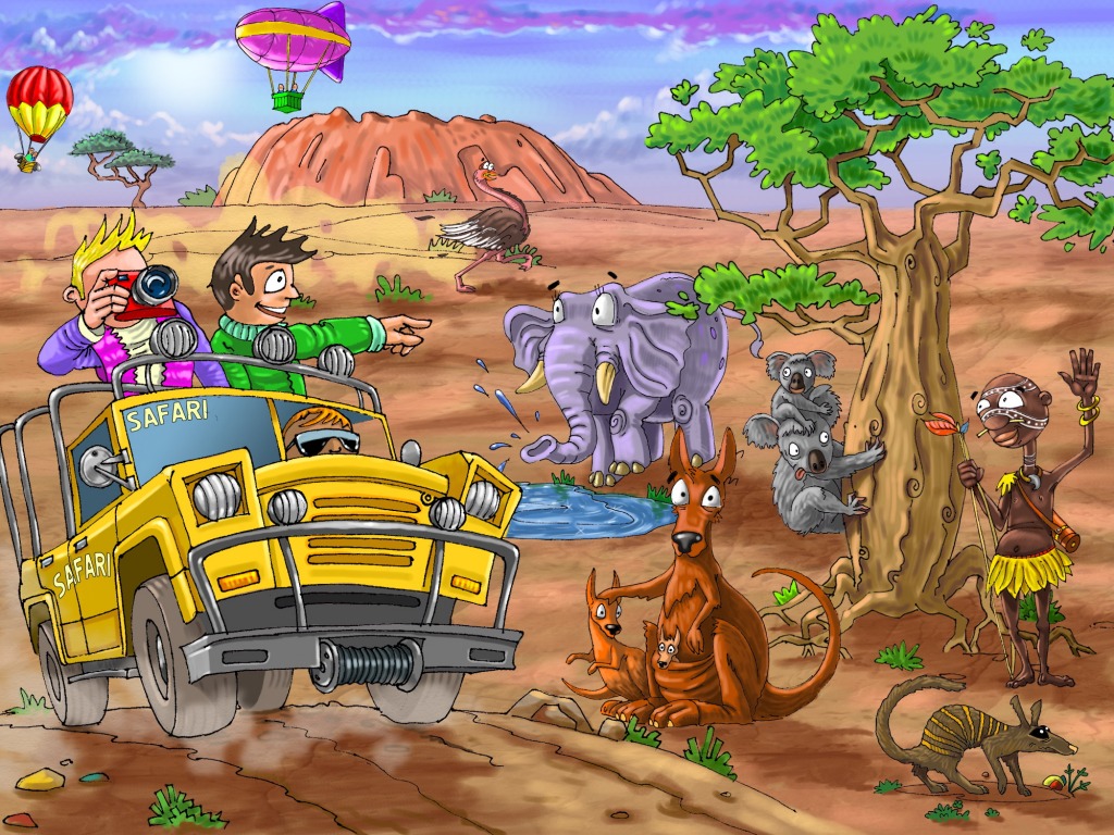 Safari jigsaw puzzle in Kids Puzzles puzzles on TheJigsawPuzzles.com