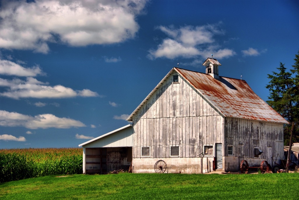 Iowa County Barns jigsaw puzzle in Street View puzzles on TheJigsawPuzzles.com