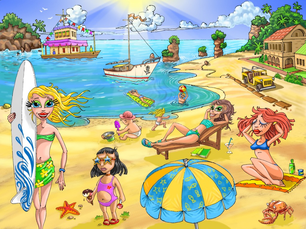 On the Beach jigsaw puzzle in Kids Puzzles puzzles on TheJigsawPuzzles.com
