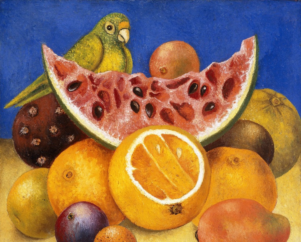 Still Life with Parrot and Fruit jigsaw puzzle in Fruits & Veggies puzzles on TheJigsawPuzzles.com
