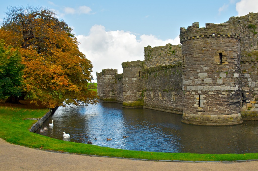 Beaumaris Castle, Wales jigsaw puzzle in Castles puzzles on TheJigsawPuzzles.com