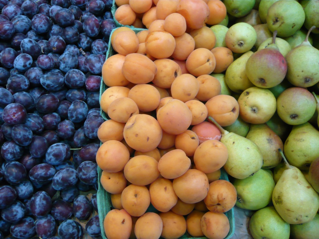 Plums, Apricots, Pears jigsaw puzzle in Fruits & Veggies puzzles on TheJigsawPuzzles.com