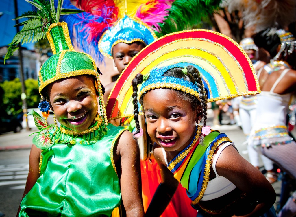 Caribbean Kid Dancers jigsaw puzzle in People puzzles on TheJigsawPuzzles.com
